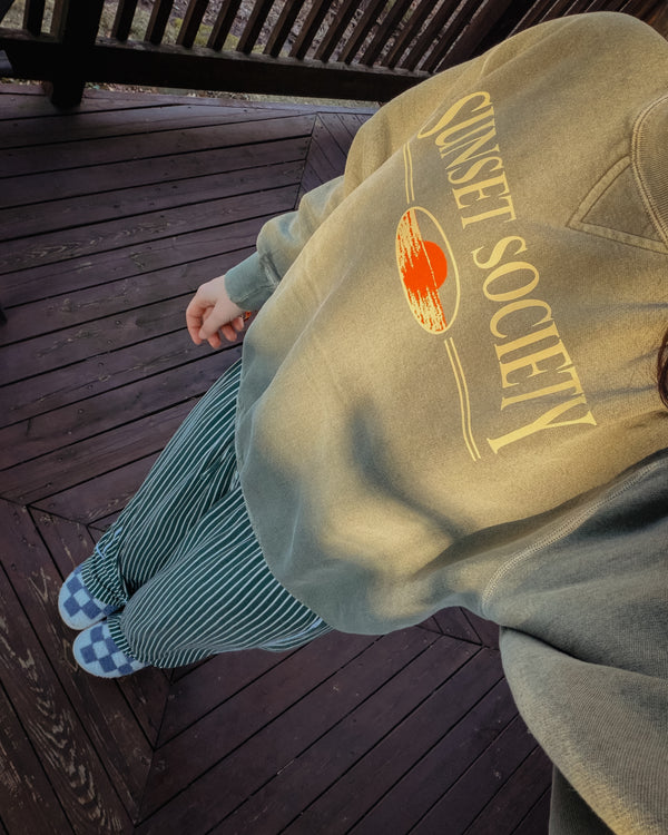 Sunset Society Crewneck - Green Day Dream
