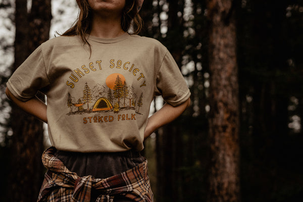 Stoked Folk Short Sleeve - Beach Bonfire