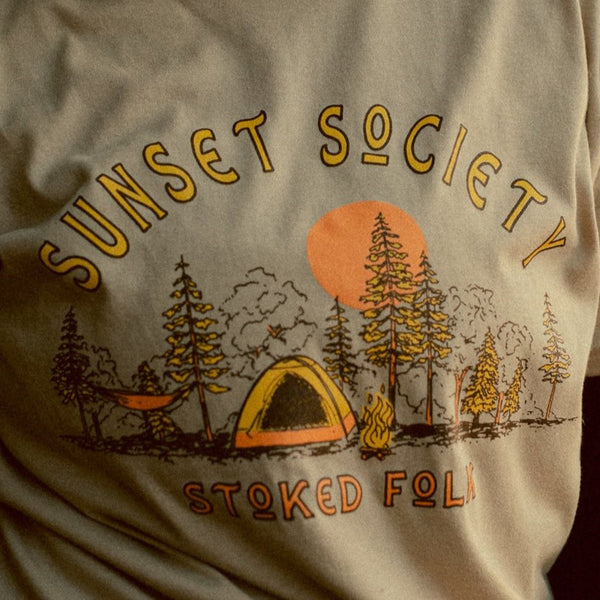 Stoked Folk Short Sleeve - Beach Bonfire