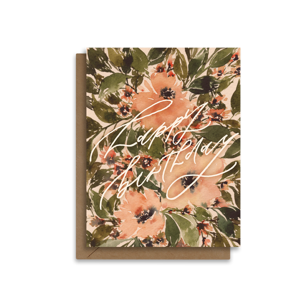 Wild Vintage Florals | Happy Birthday Greeting Card