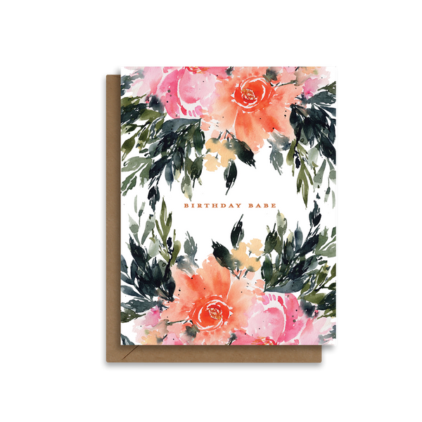 Birthday Babe | Pink Peonies Greeting Card