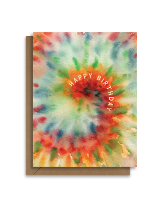 Happy Birthday | Rainbow Tie Dye Greeting Card