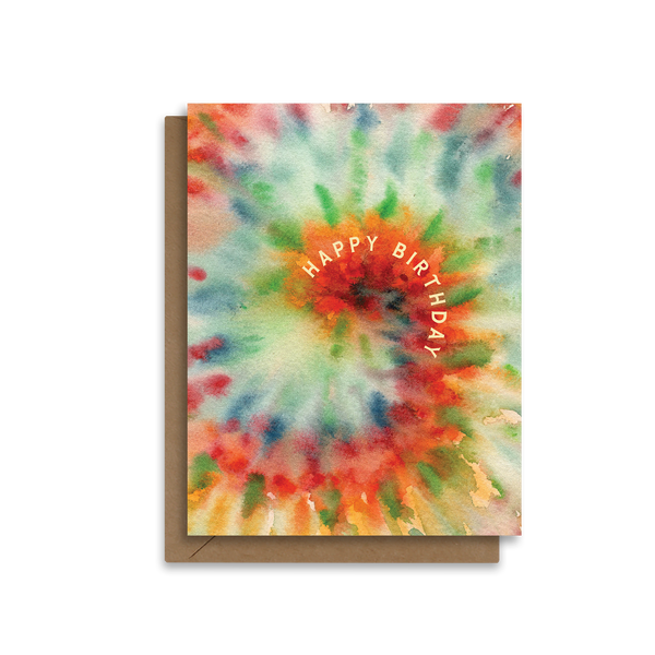 Happy Birthday | Rainbow Tie Dye Greeting Card