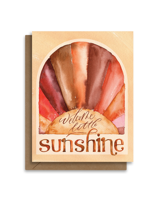 Welcome Little Sunshine | Baby Greeting Card