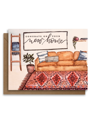 Congrats on your New Home | Watercolor Housewarming Greeting Card