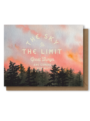 The Sky is the Limit | Great Things are Coming Your Way | Encouragement Grad Card