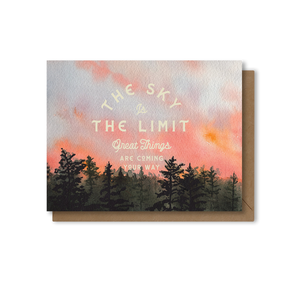 The Sky is the Limit | Great Things are Coming Your Way | Encouragement Grad Card