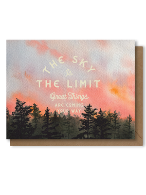 The Sky is the Limit | Great Things are Coming Your Way | Encouragement Grad Card