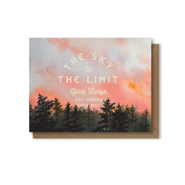 The Sky is the Limit | Great Things are Coming Your Way | Encouragement Grad Card