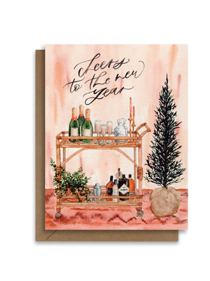Cheers to the New Year | Alcohol Holiday Card