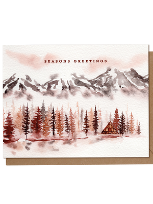 Seasons Greetings | Winter Wonderland Painted | Christmas Card