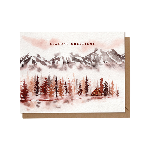 Seasons Greetings | Winter Wonderland Painted | Christmas Card