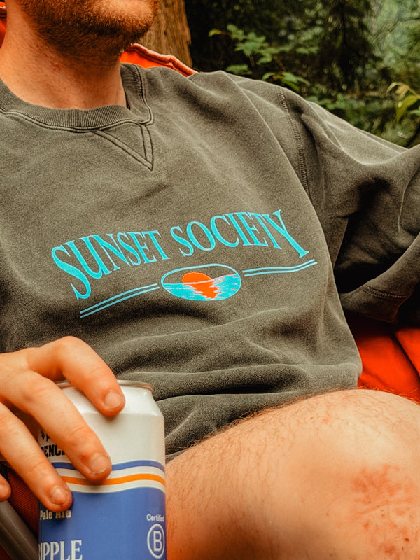 Sunset Society Crewneck - Charcoal BBQ