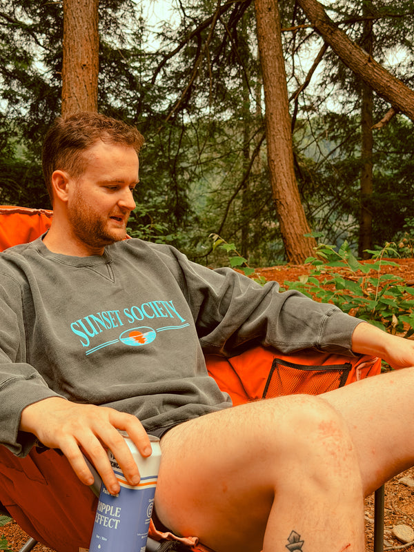 Sunset Society Crewneck - Charcoal BBQ