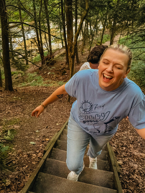 Certified Silly Goose Tee - Blue Skies