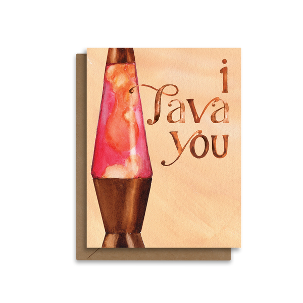 I Lava You | Retro Lava Lamp | Annviersary Card