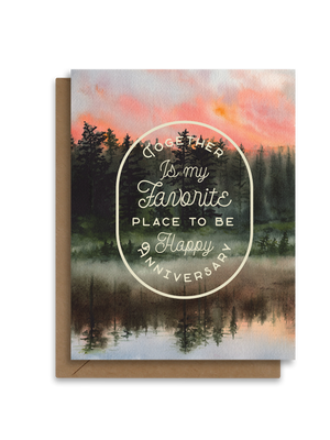 Together is my Favorite Place to Be | Happy Anniversary | Adventure Greeting Card