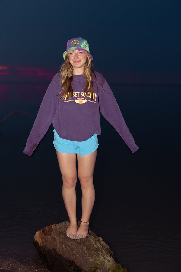 Sunset Society Crewneck - Electric Purple