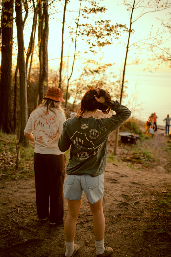 Up North Ontario Long Sleeve Tee - Green Day Dream