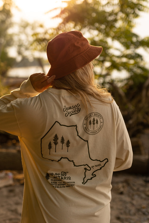 Up North Ontario Long Sleeve Tee - Ice Cream Dream