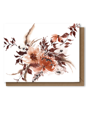 Rust Floral Everyday | Blank Greeting Card