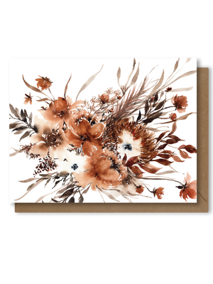 Rust Floral Everyday | Blank Greeting Card