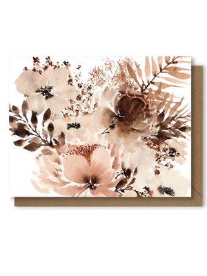 Neutral Dried Floral Everyday | Blank Greeting Card