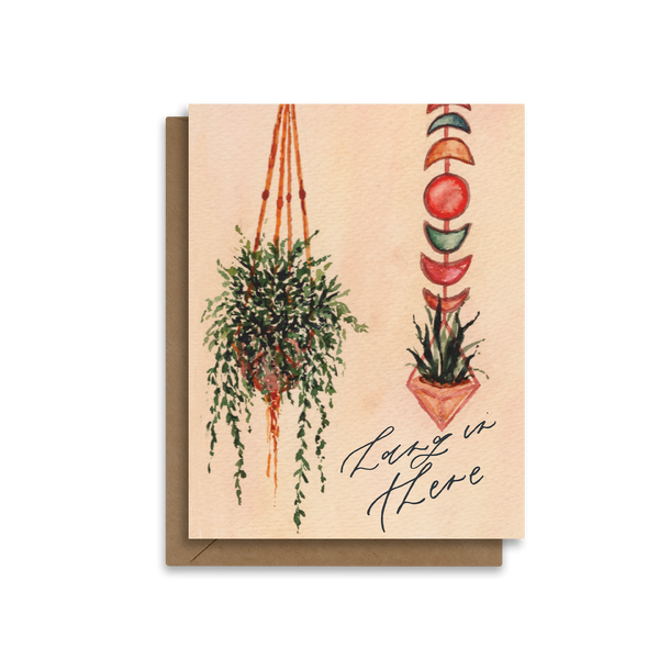 Hang in There | Vintage Hanging Plant | Sympathy Card