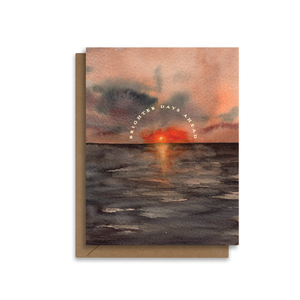 Better Days Ahead | Sunset Ocean Sympathy  Card