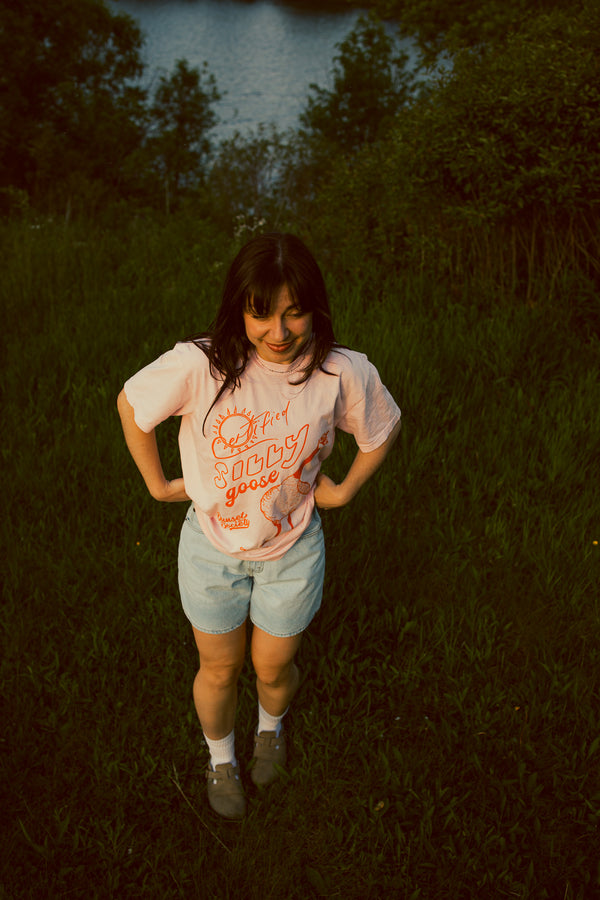 Certified Silly Goose Tee - Pink S