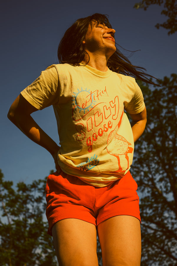 Certified Silly Goose Tee - Sunshine Yellow S