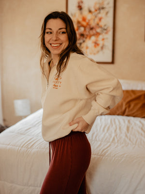 Sunset Society 1/4 Zip Sweatshirt | Ice Cream Dream S