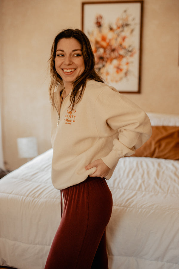 Sunset Society 1/4 Zip Sweatshirt | Ice Cream Dream S