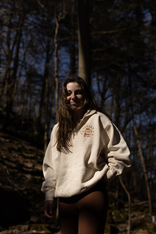 Sunset Society 1/4 Zip Sweatshirt | Ice Cream Dream S