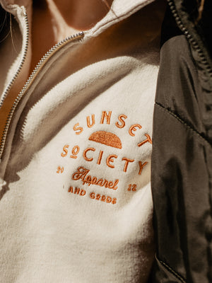 Sunset Society 1/4 Zip Sweatshirt | Ice Cream Dream S