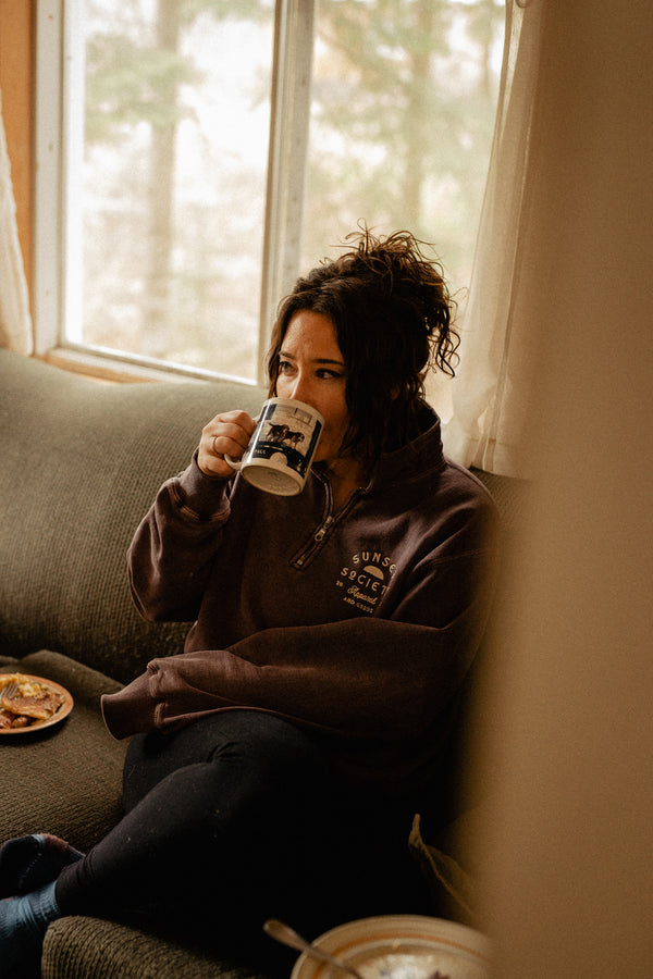 Sunset Society 1/4 Zip Sweatshirt | Back Before Dusk