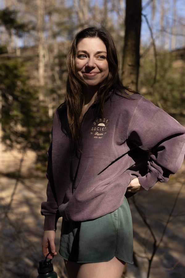 Sunset Society 1/4 Zip Sweatshirt | Back Before Dusk S