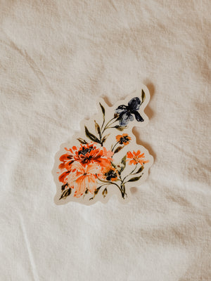 Rainbow Watercolor Flowers | Vinyl Sticker