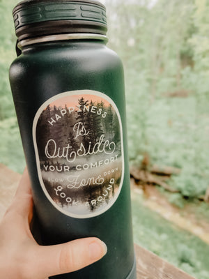 Happiness is Outside of your Comfort Zone | Vinyl Sticker