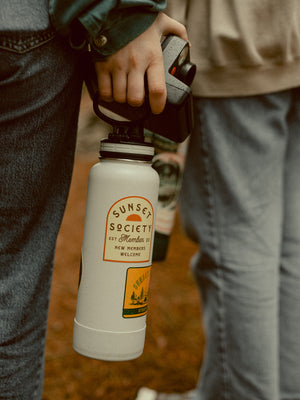 Sunset Society Original Logo | Cream | Vinyl Sticker