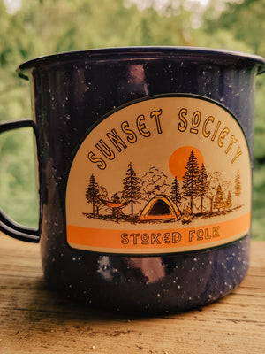 Stoked Folk Campfire | Beach | Vinyl Sticker