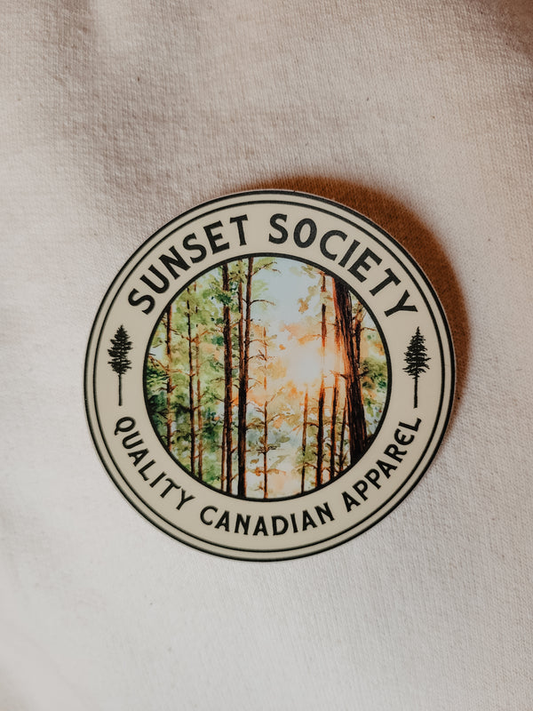 Sunset Society Cream Algonquin Park Forest | Vinyl Sticker