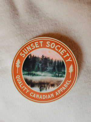 Sunset Society Rust Rockwood Lake Circle | Vinyl Sticker