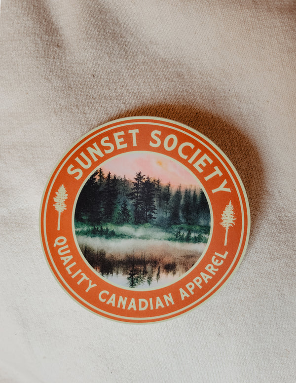 Sunset Society Rust Rockwood Lake Circle | Vinyl Sticker
