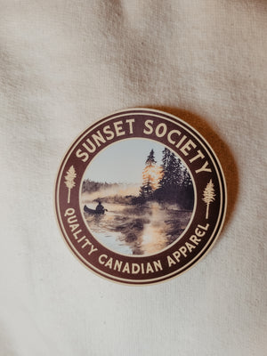 Sunset Society Brown Canoe Circle | Vinyl Sticker