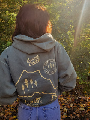 Up North Ontario  Hoodie - Green Daydream S