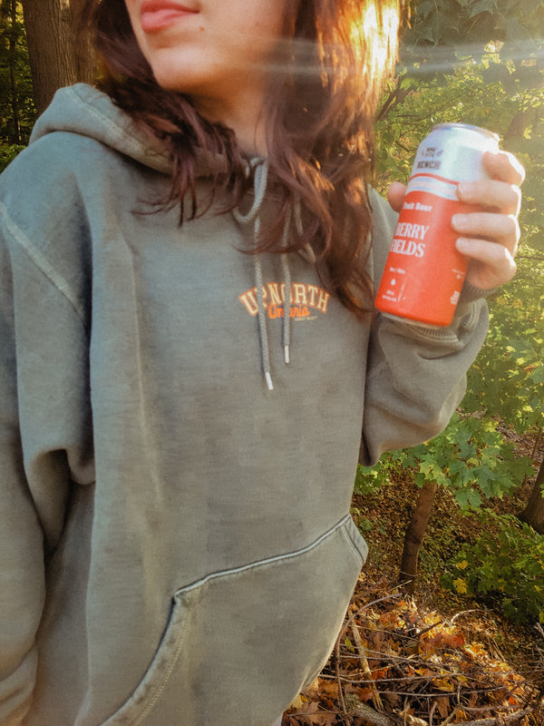 Up North Ontario  Hoodie - Green Daydream S