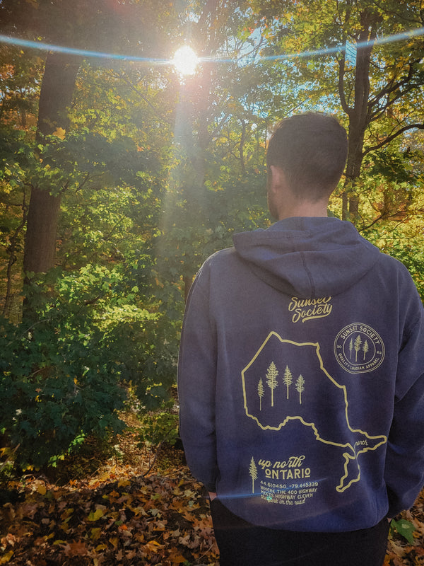 Up North Ontario  Hoodie - Dark Sky Preserve Navy S