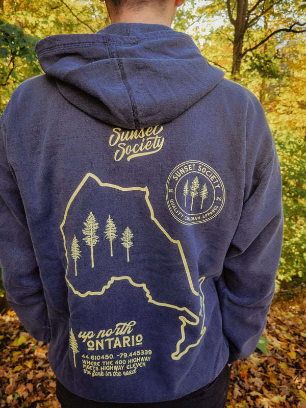 Up North Ontario  Hoodie - Dark Sky Preserve Navy S