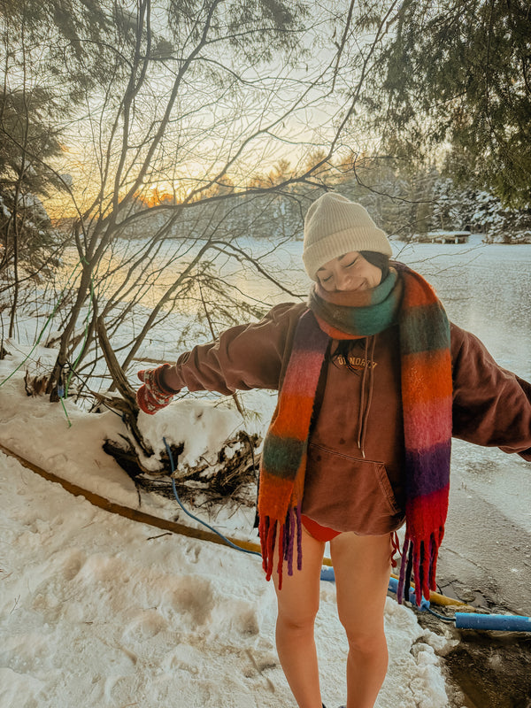 Up North Ontario Hoodie - Red Afterglow S